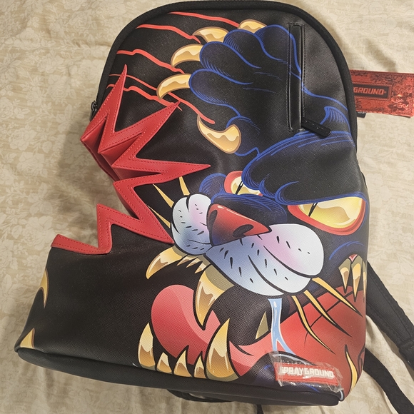 Sprayground Fierce Black and Red Backpack SOLD OUT - Picture 1 of 13